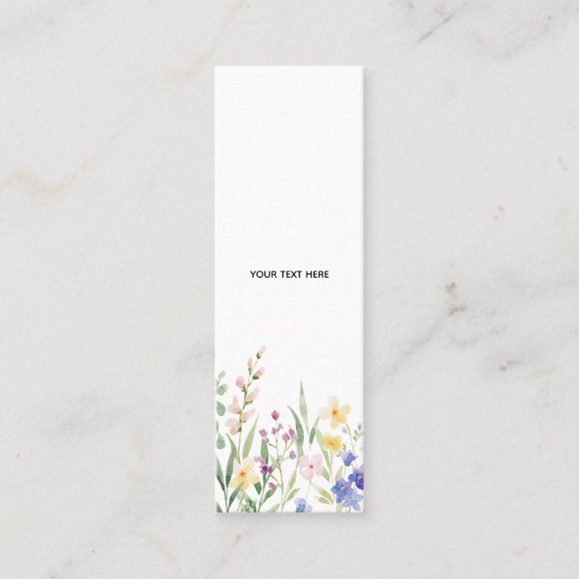 Mini Créez Votre Propre Carte de Visite Florale (Devant)