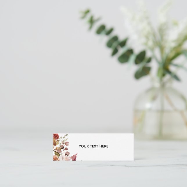 Mini Créez Votre Propre Carte de Visite Florale (Debout devant)