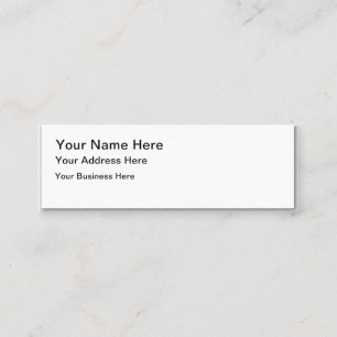 Mini Créez votre propre Carte de visite Skinny