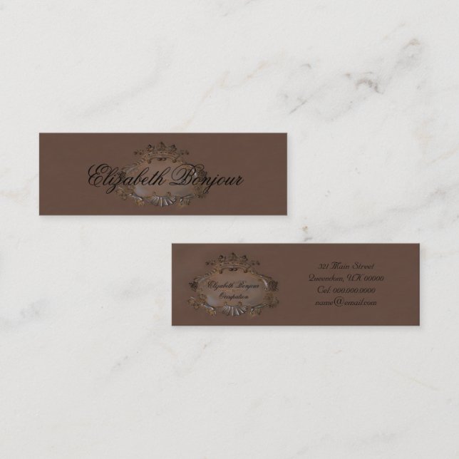 Mini Crest le carte de visite de ~/couronne royale (Devant / Derrière)