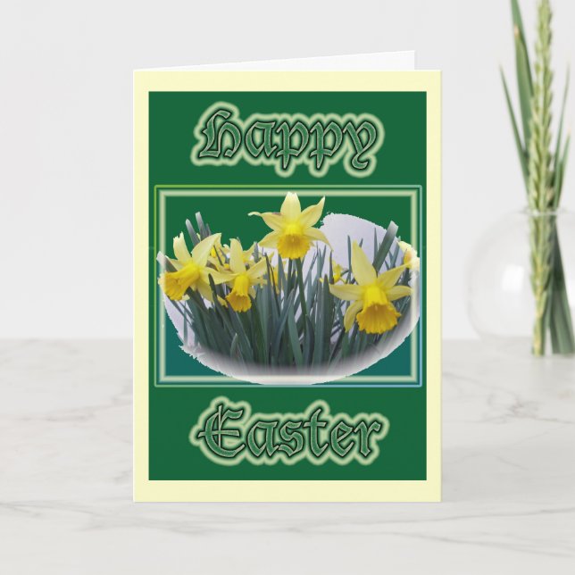 Mini Daffodils Bonne Carte de Pâques (Devant)