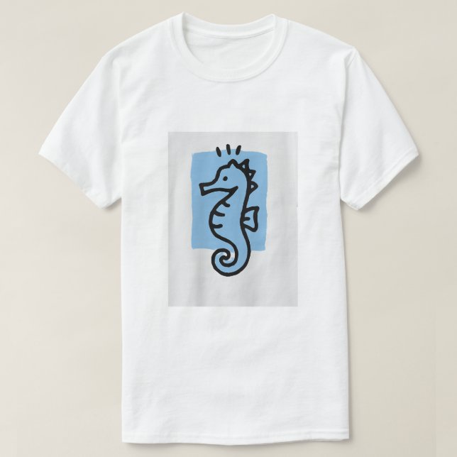Mini ​ de mer ​ cheval Imprimer T-shirt (Design devant)