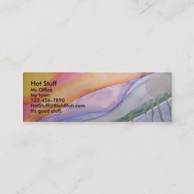 Mini de résumé carte de visite maigre maintenant (Devant)