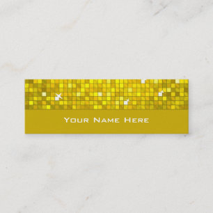 Mini Disco Carreaux Jaune carte de visite maigre