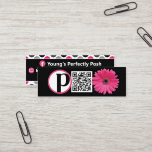 Mini Dots Gerber Daisy Posh carte de visite