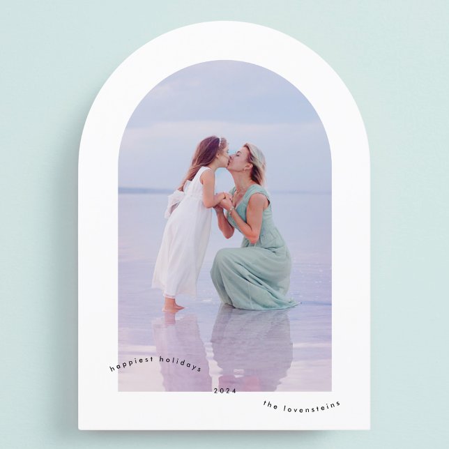 Mini Élégant Photo Happiest Arch Carte de Noël (Créateur téléchargé)