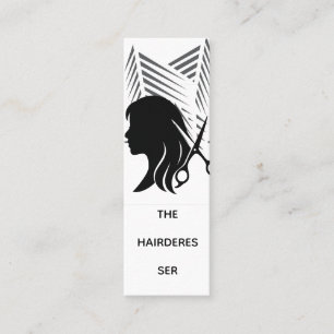 Mini Elégant salon de coiffure Carte de visite Silhouet