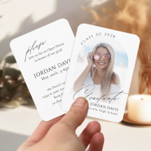 Mini Elegant Script Arch Photo Invitation