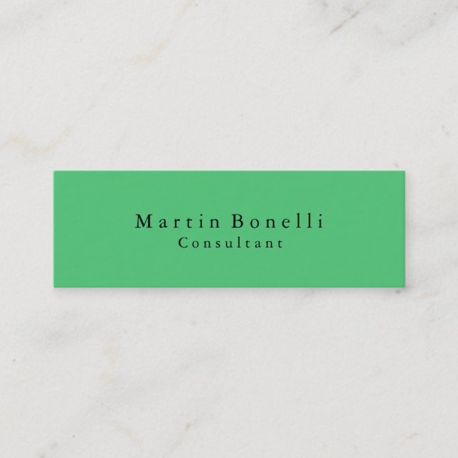 Mini Emerald Green Carte de visite traditionnel propre (Devant)