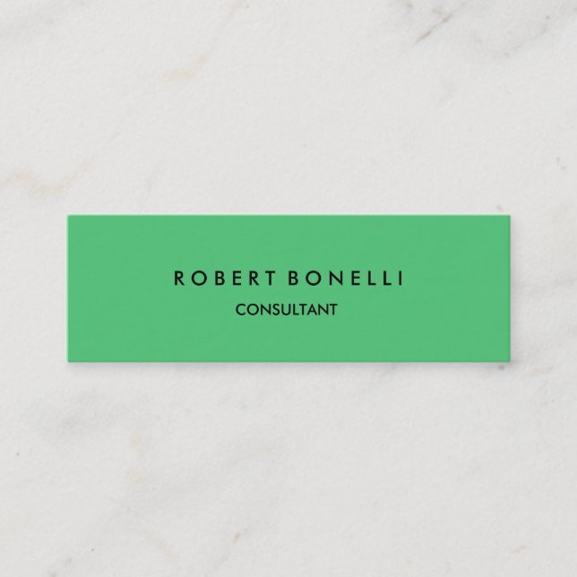 Mini Emerald Green Slim Skinny Carte de visite moderne (Devant)