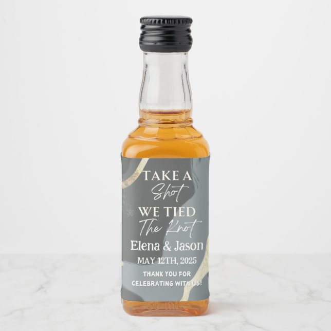 Mini Étiquette de bouteille Whiskey - Étiquette de (Devant)