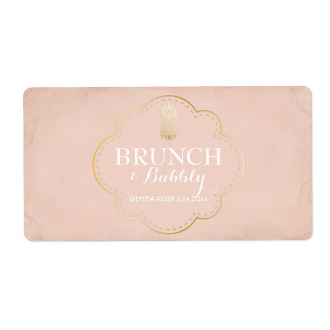 Mini Étiquette de Champagne de Baby shower ou de m (Devant)