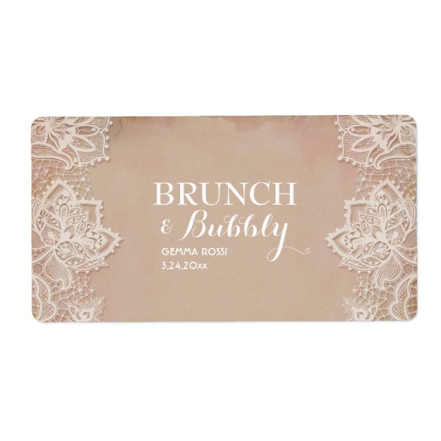 Mini Étiquette de Champagne vintage pour Baby show (Devant)