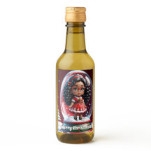 Mini Étiquette de Noël en bouteille de vin