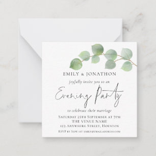 MINI Eucalyptus Mariage Invitation de soirée