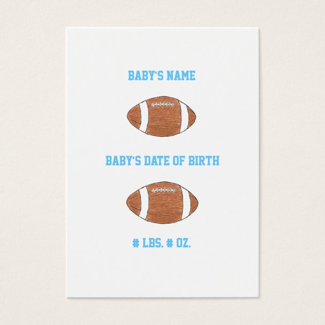 Mini faire-part de naissance du football (Devant)