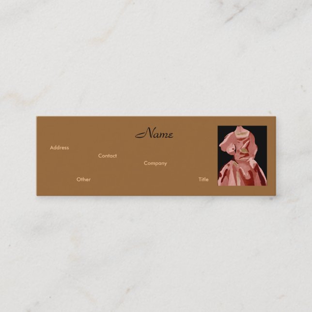 Mini Fashion Designer Neutral IV Carte de visite (Devant)