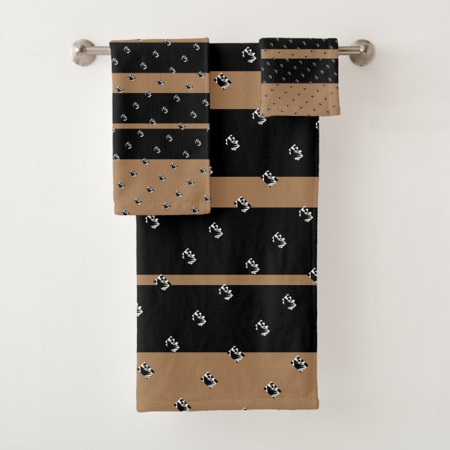 Mini Geo Brown rayures noir (En situation)