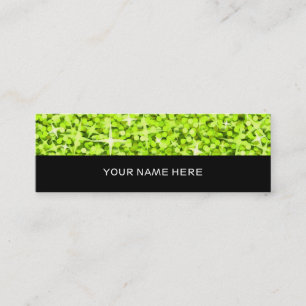 Mini Glitz Lime carte de visite maigre noir