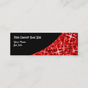Mini Glitz Red Black Curve carte de visite maigre