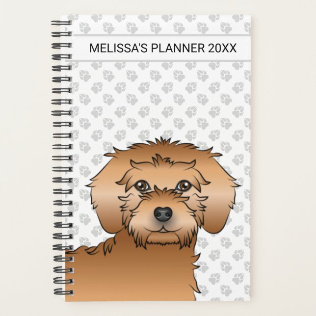 Mini Goldendoodle abricot Chien de dessin animé &  (Devant)