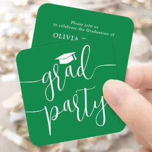 Mini Graduation Party Invitation Carte blanche ver