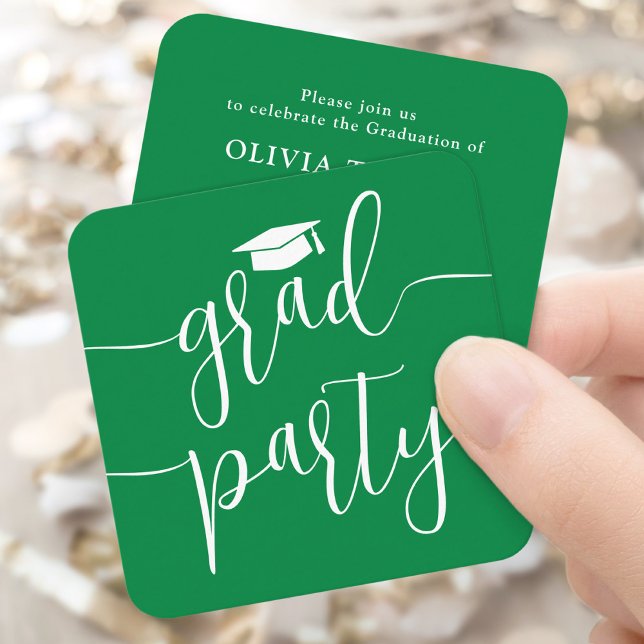 Mini Graduation Party Invitation Carte blanche ver (Créateur téléchargé)