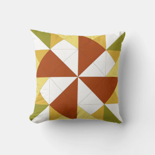 Mini-Grange Quilt Automne Pinwheel Coussin