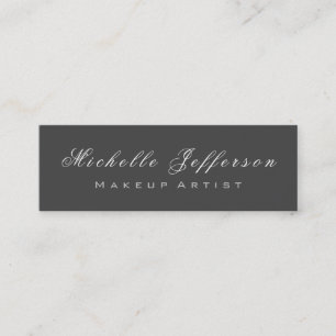 Mini Gris clair Taille mince Carte de visite de script 