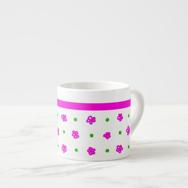 Mini-impression rose jolie florale Espresso Mug (Devant droit)