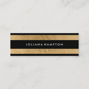 Mini Le carte de visite Luxe d'or noir moderne,