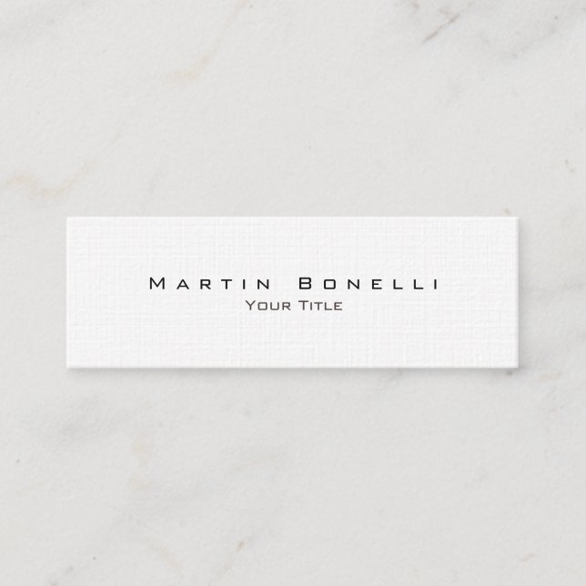 Mini Linge Simple Carte de visite blanc tendance (Devant)