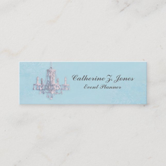 Mini Lustre Carte de visite maigre - bleu (Devant)