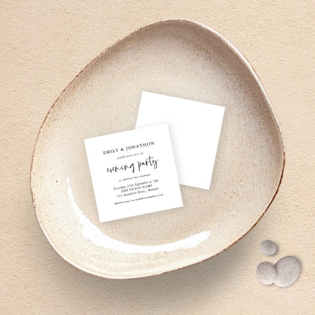 MINI Mariage noir blanc Invitation de soirée (Créateur téléchargé)