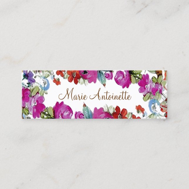 Mini Marie Antoinette en Fleurs ~ Carte de visite (Devant)
