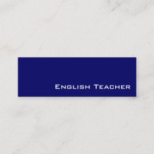 Mini Marine blanche Anglais Enseignant carte de visite