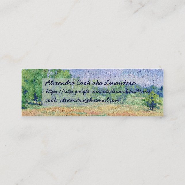 Mini Meadows carte de visite lié à la nature (Devant)