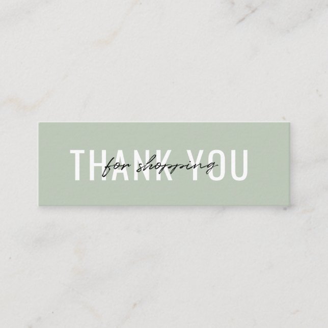 Mini Merci Carte de visite pour votre commande Minimali (Devant)