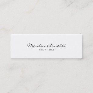 Mini mince blanc mince Carte de visite moderne simple