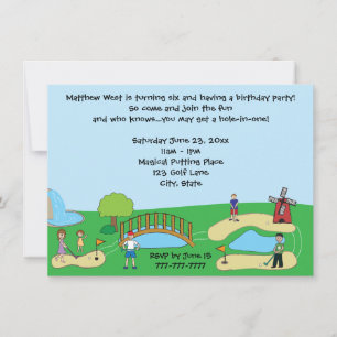 Mini / Miniature Golf Invitations d'anniversaire