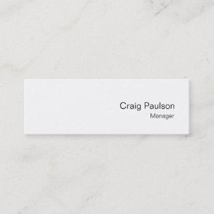 Mini Minimaliste blanc maigre moderne Carte de visite c