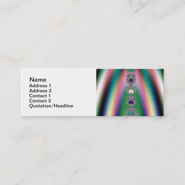 Mini Modèle de carte de visite arc-en-ciel (Devant)