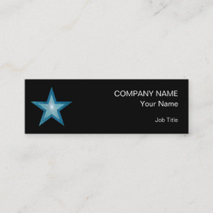 Mini Modèle de carte de visite Blue Star mince noir