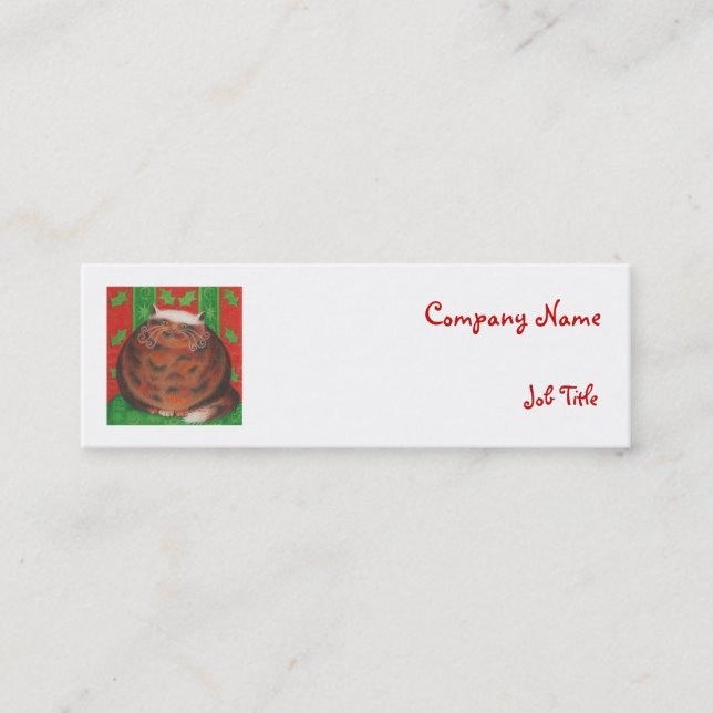 Mini Modèle de carte de visite Christmas Pud blanc maig (Devant)