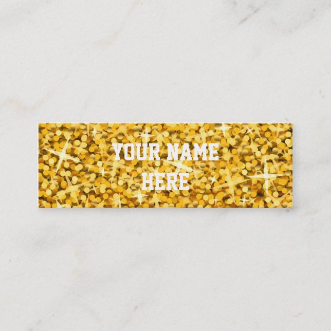 Mini Modèle de carte de visite de "or" de tape-à-l'oeil (Devant)