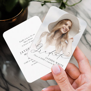 Mini Moderne Chic Script Photo Invitation