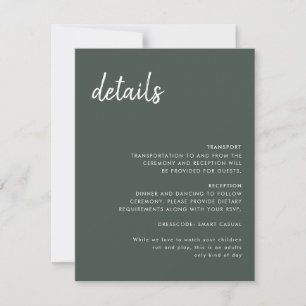 Mini-moderne Détails Mariage Carte de boîtier
