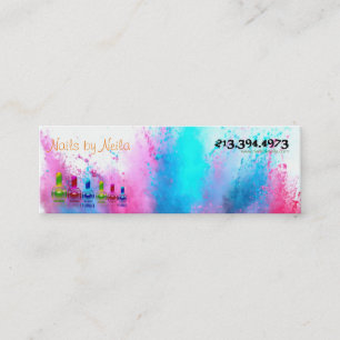 Mini Nail Tech Nail Artiste Nail Salon Carte de visite