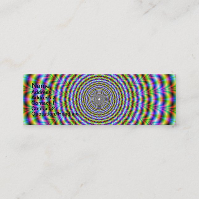 Mini Neon Psychédélique Carte de visite maigre Ondes (Devant)