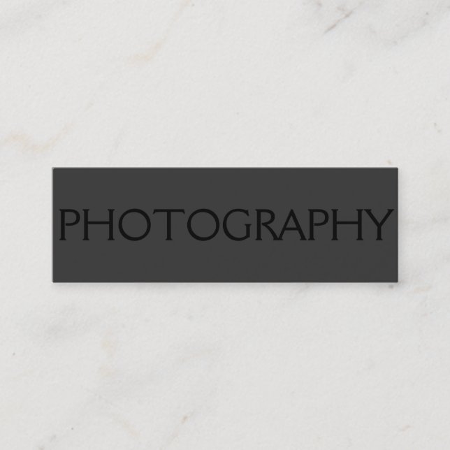 Mini Nettoyer le Carte de visite photographe noir simpl (Devant)